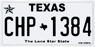 TX license plate CHP1384