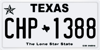 TX license plate CHP1388