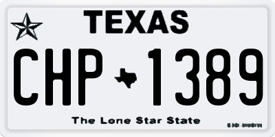 TX license plate CHP1389