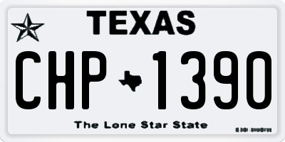 TX license plate CHP1390
