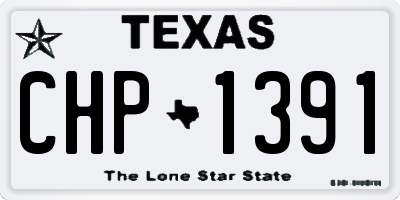 TX license plate CHP1391