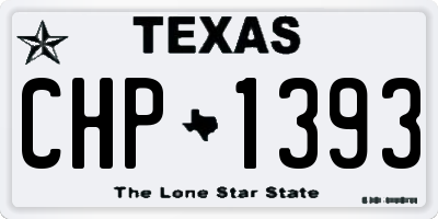TX license plate CHP1393