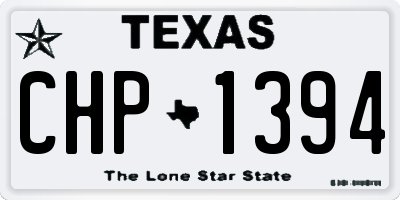 TX license plate CHP1394