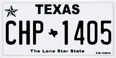 TX license plate CHP1405