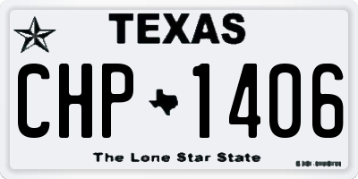 TX license plate CHP1406