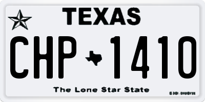 TX license plate CHP1410
