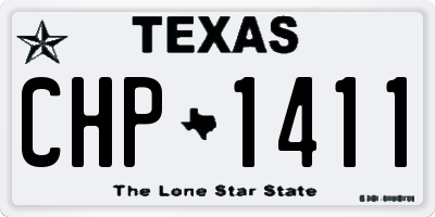 TX license plate CHP1411