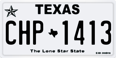 TX license plate CHP1413