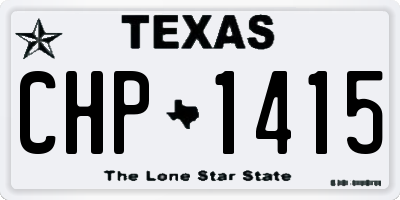 TX license plate CHP1415
