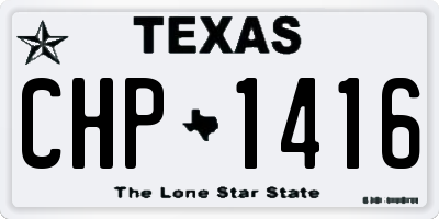 TX license plate CHP1416