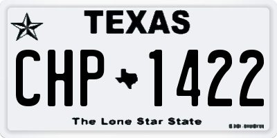 TX license plate CHP1422