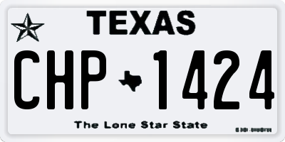 TX license plate CHP1424