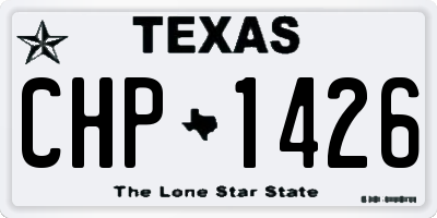 TX license plate CHP1426
