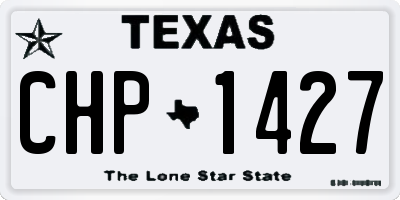 TX license plate CHP1427