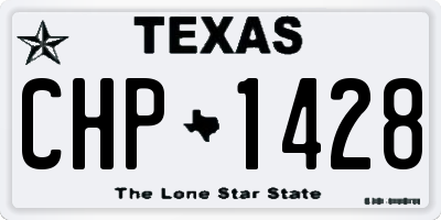 TX license plate CHP1428