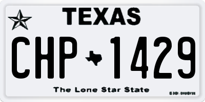 TX license plate CHP1429