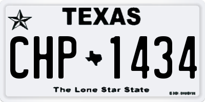 TX license plate CHP1434