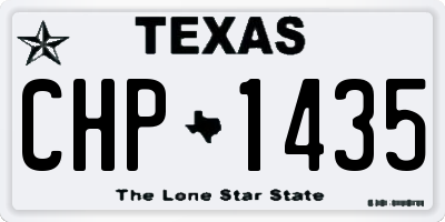 TX license plate CHP1435