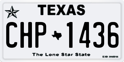 TX license plate CHP1436