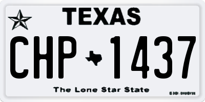 TX license plate CHP1437