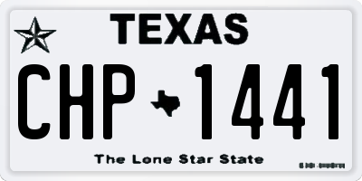 TX license plate CHP1441