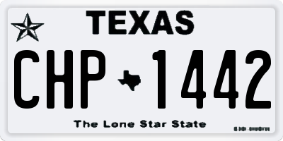 TX license plate CHP1442
