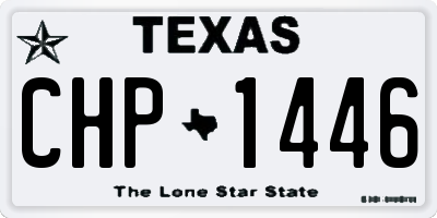 TX license plate CHP1446