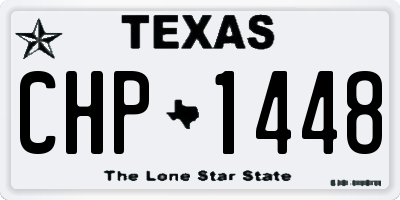 TX license plate CHP1448