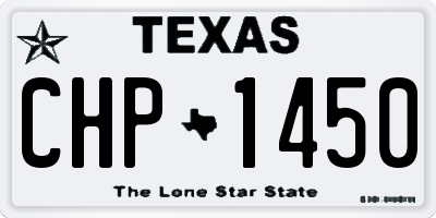 TX license plate CHP1450