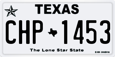 TX license plate CHP1453