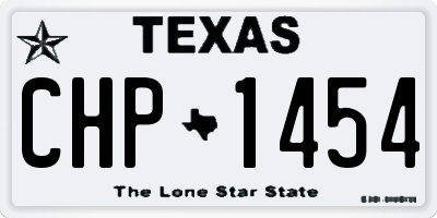 TX license plate CHP1454