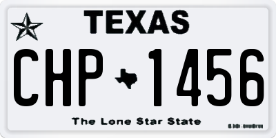 TX license plate CHP1456