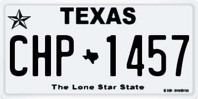 TX license plate CHP1457