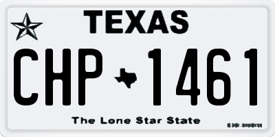 TX license plate CHP1461