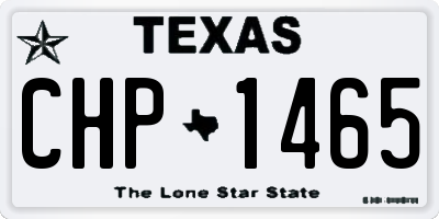 TX license plate CHP1465