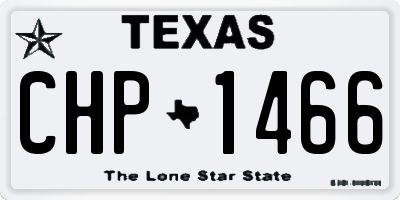 TX license plate CHP1466