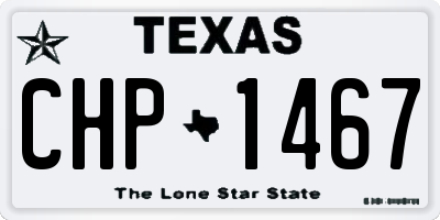 TX license plate CHP1467
