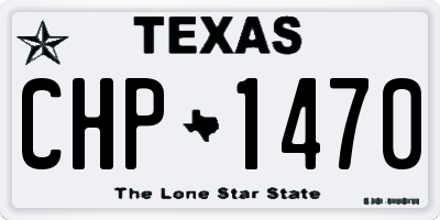 TX license plate CHP1470