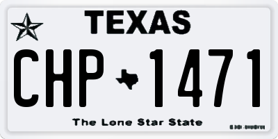 TX license plate CHP1471