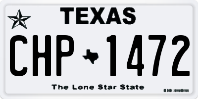 TX license plate CHP1472