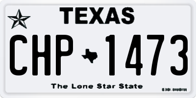 TX license plate CHP1473