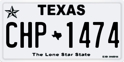 TX license plate CHP1474