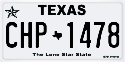 TX license plate CHP1478