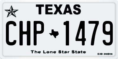 TX license plate CHP1479