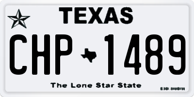 TX license plate CHP1489
