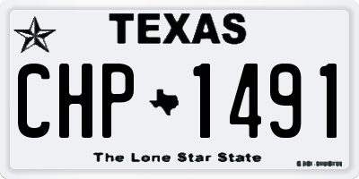 TX license plate CHP1491