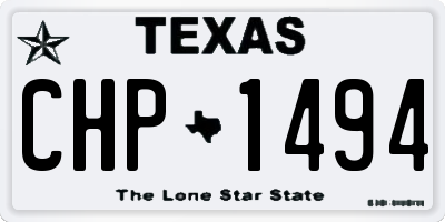 TX license plate CHP1494