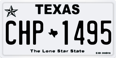 TX license plate CHP1495