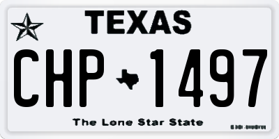 TX license plate CHP1497