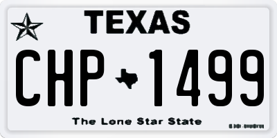 TX license plate CHP1499